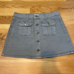 Altar’d State Gray Button Skirt